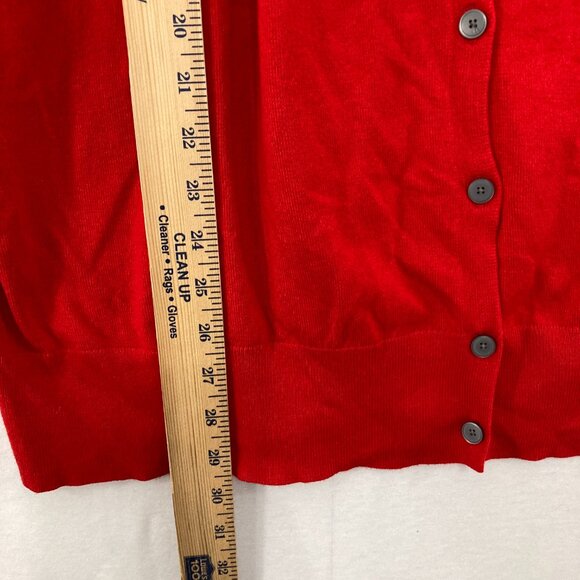 Lane Bryant size 26/28 Red Soft Comfy Lightweight Knit Button Cardigan Holiday - Picture 4 of 8